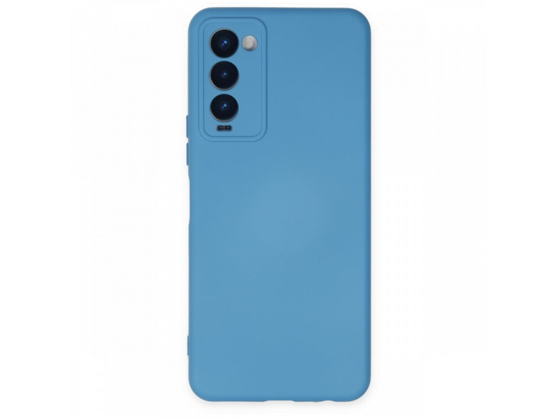 Newface Tecno Camon 18P Kılıf Nano içi Kadife Silikon - Mavi