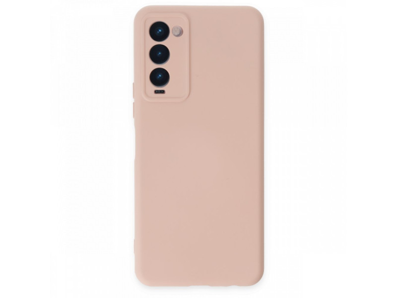 Newface Tecno Camon 18P Kılıf Nano içi Kadife Silikon - Pudra