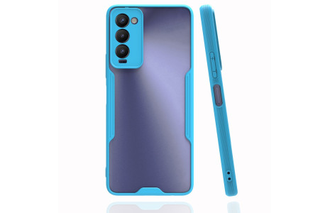 Newface Tecno Camon 18P Kılıf Platin Silikon - Mavi