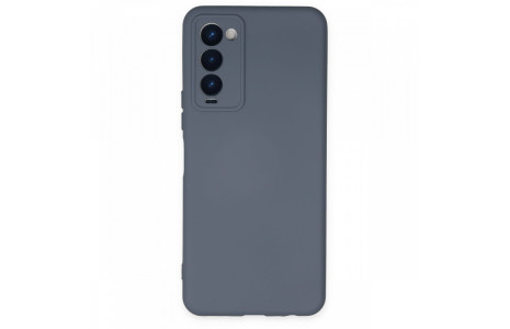 Newface Tecno Camon 18T Kılıf Nano içi Kadife Silikon - Gri