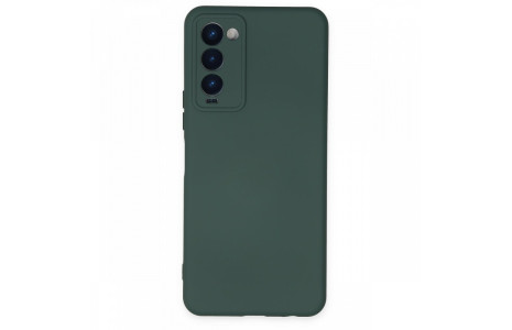 Newface Tecno Camon 18T Kılıf Nano içi Kadife Silikon - Koyu Yeşil