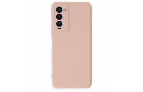 Newface Tecno Camon 18T Kılıf Nano içi Kadife Silikon - Pudra