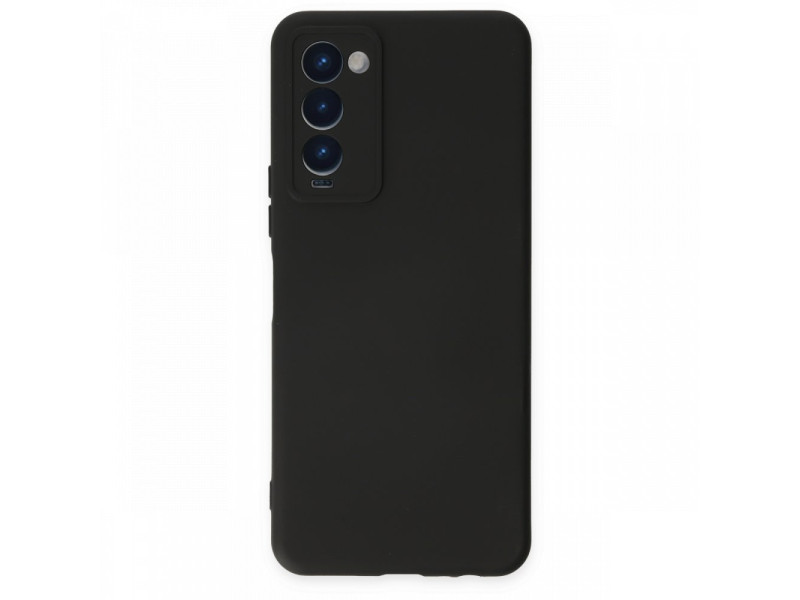 Newface Tecno Camon 18T Kılıf Nano içi Kadife Silikon - Siyah