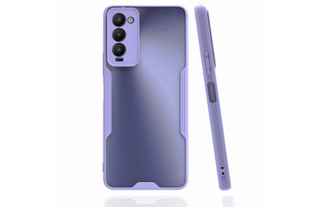 Newface Tecno Camon 18T Kılıf Platin Silikon - Lila