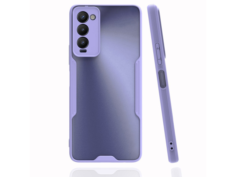 Newface Tecno Camon 18T Kılıf Platin Silikon - Lila