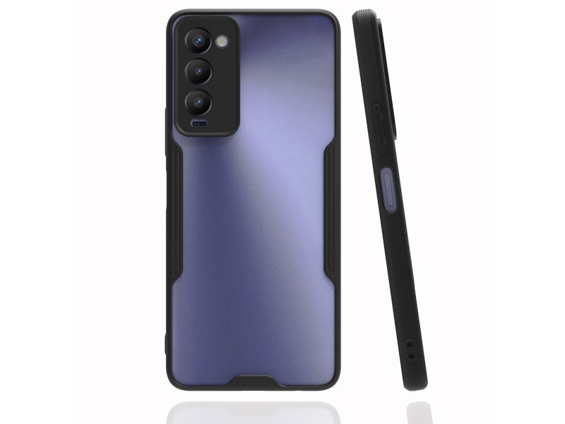 Newface Tecno Camon 18T Kılıf Platin Silikon - Siyah