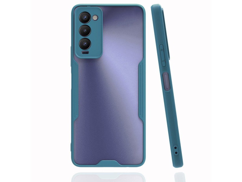 Newface Tecno Camon 18T Kılıf Platin Silikon - Yeşil