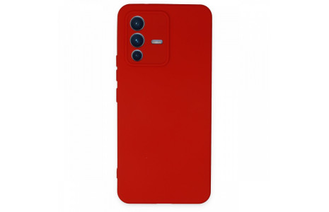 Newface Vivo V23 5G Kılıf Nano içi Kadife Silikon - Kırmızı