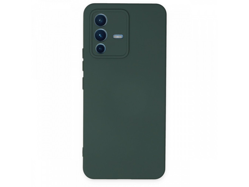 Newface Vivo V23 5G Kılıf Nano içi Kadife Silikon - Koyu Yeşil