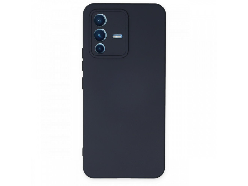 Newface Vivo V23 5G Kılıf Nano içi Kadife Silikon - Lacivert