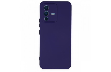 Newface Vivo V23 5G Kılıf Nano içi Kadife Silikon - Mor