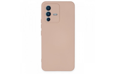 Newface Vivo V23 5G Kılıf Nano içi Kadife Silikon - Pudra