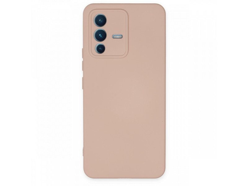 Newface Vivo V23 5G Kılıf Nano içi Kadife Silikon - Pudra