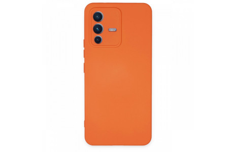Newface Vivo V23 5G Kılıf Nano içi Kadife Silikon - Turuncu