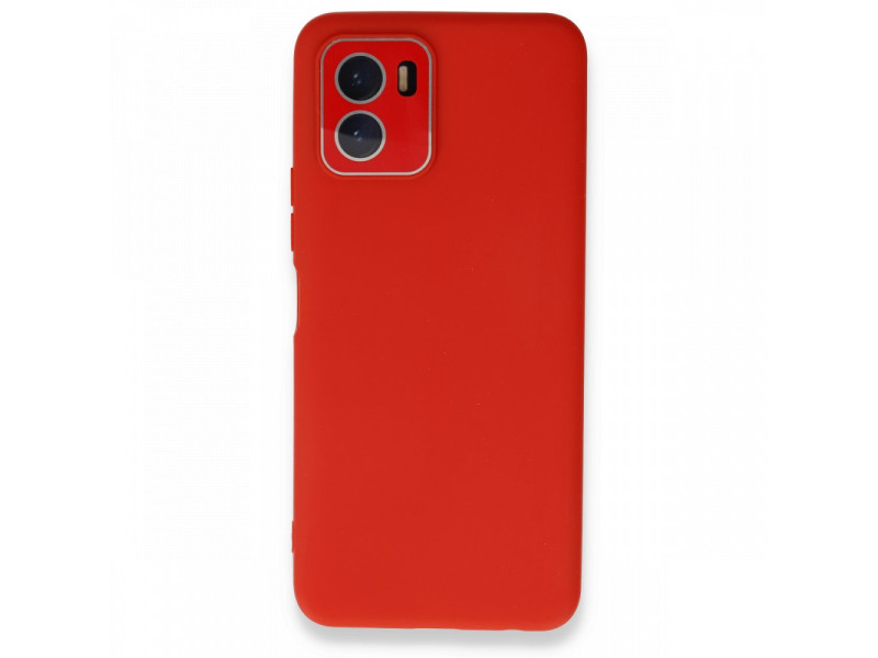 Newface Vivo Y15S Kılıf Lansman Glass Kapak - Kırmızı