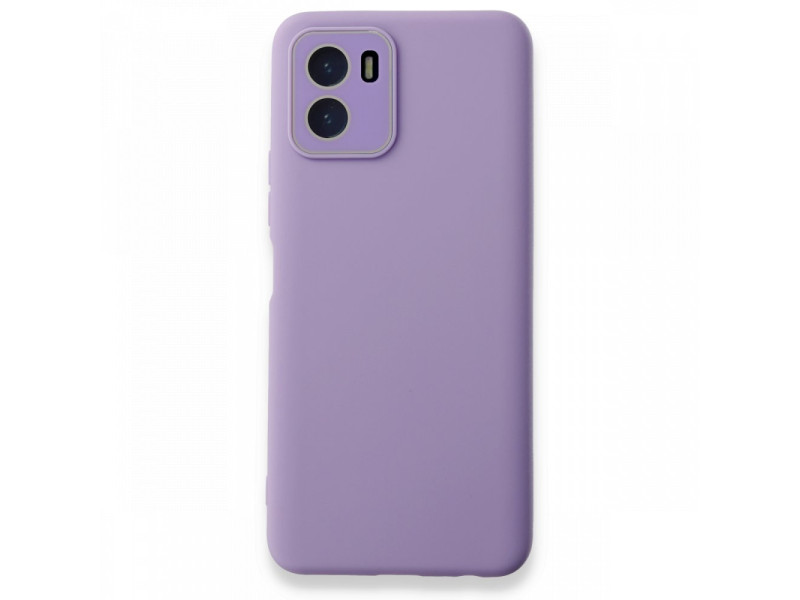 Newface Vivo Y15S Kılıf Lansman Glass Kapak - Lila