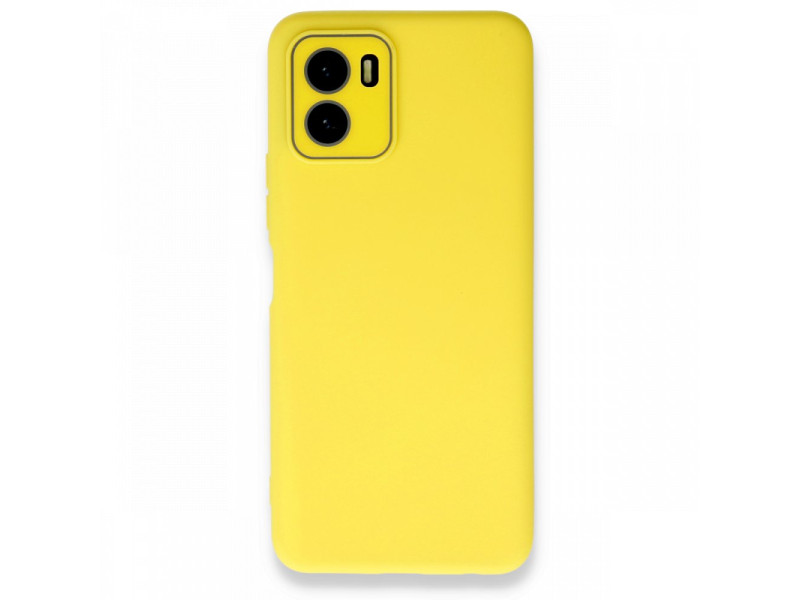 Newface Vivo Y15S Kılıf Lansman Glass Kapak - Sarı