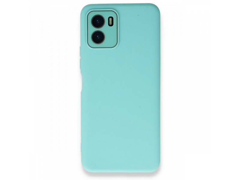 Newface Vivo Y15S Kılıf Lansman Glass Kapak - Turkuaz
