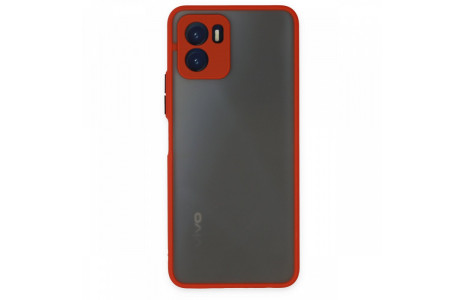 Newface Vivo Y15S Kılıf Montreal Silikon Kapak - Kırmızı