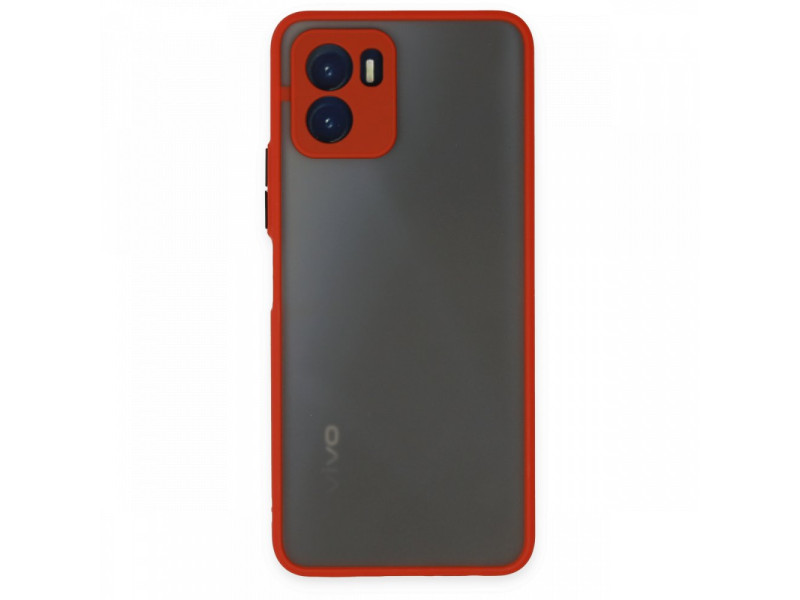 Newface Vivo Y15S Kılıf Montreal Silikon Kapak - Kırmızı