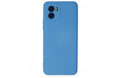 Newface Vivo Y15S Kılıf Nano içi Kadife Silikon - Mavi