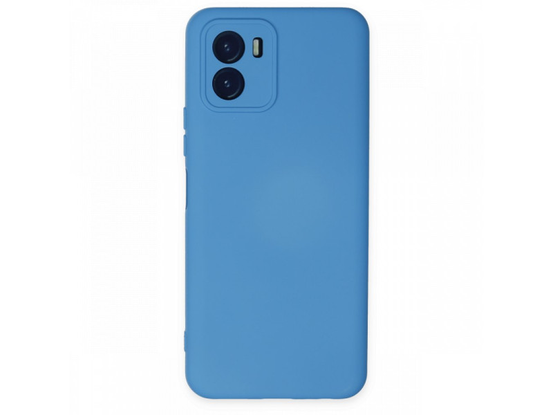 Newface Vivo Y15S Kılıf Nano içi Kadife Silikon - Mavi