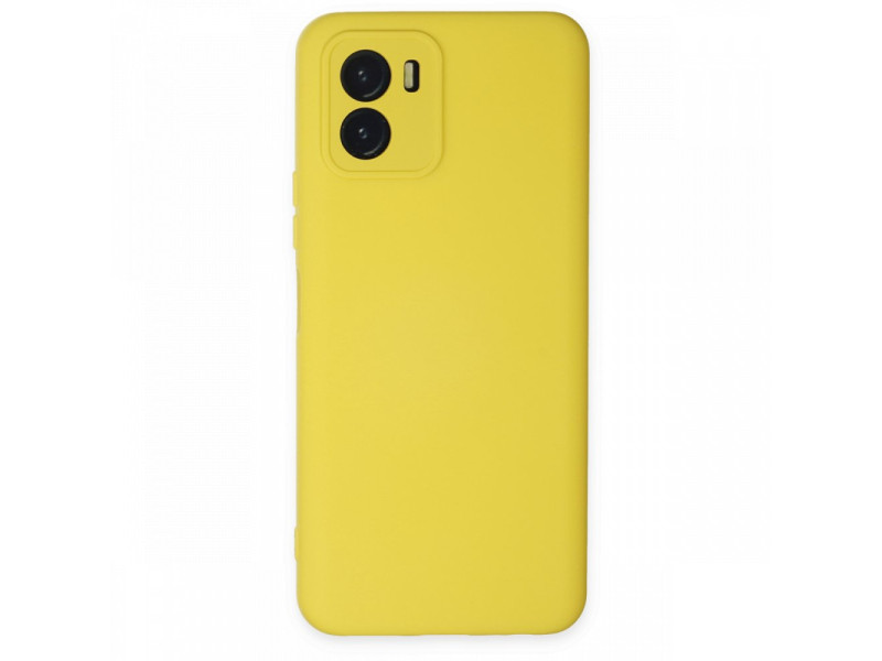 Newface Vivo Y15S Kılıf Nano içi Kadife Silikon - Sarı