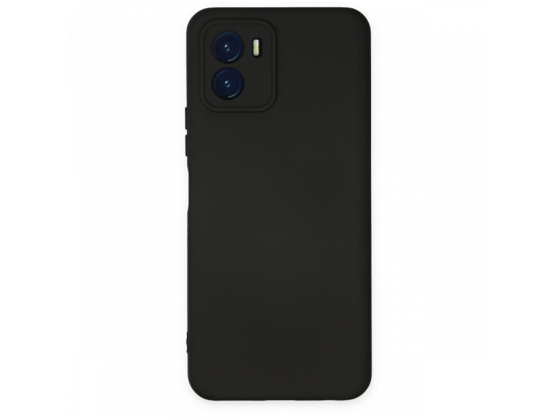 Newface Vivo Y15S Kılıf Nano içi Kadife Silikon - Siyah