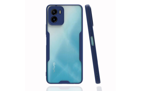 Newface Vivo Y15S Kılıf Platin Silikon - Lacivert