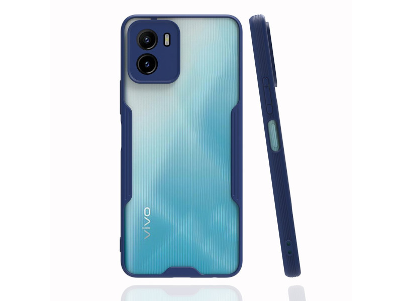 Newface Vivo Y15S Kılıf Platin Silikon - Lacivert