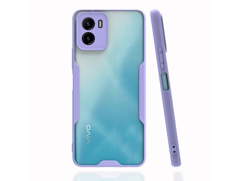Newface Vivo Y15S Kılıf Platin Silikon - Lila