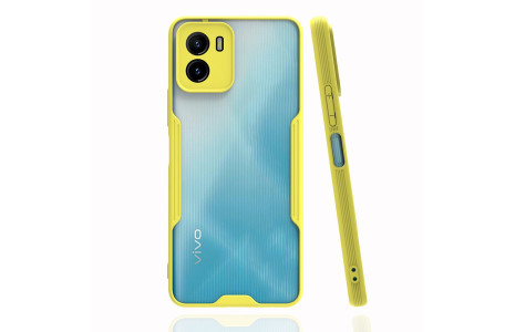 Newface Vivo Y15S Kılıf Platin Silikon - Sarı