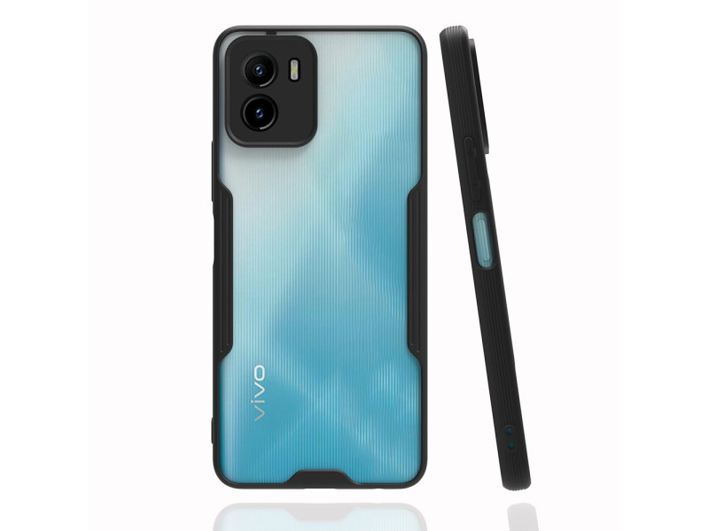 Newface Vivo Y15S Kılıf Platin Silikon - Siyah