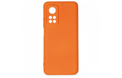 Newface Xiaomi Mi 10T Pro Kılıf Nano içi Kadife Silikon - Turuncu