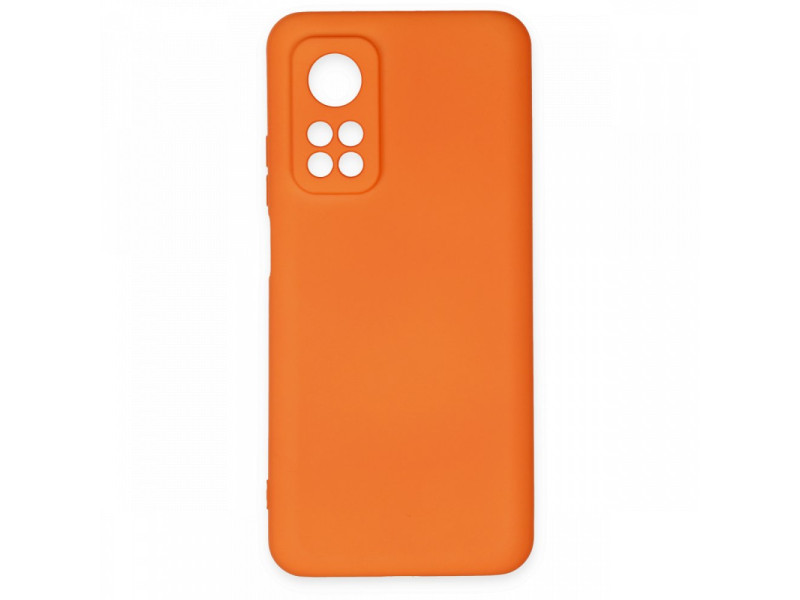 Newface Xiaomi Mi 10T Pro Kılıf Nano içi Kadife Silikon - Turuncu