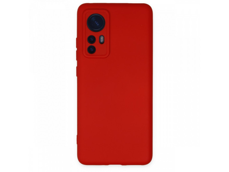 Newface Xiaomi Mi 12X Kılıf Nano içi Kadife Silikon - Kırmızı