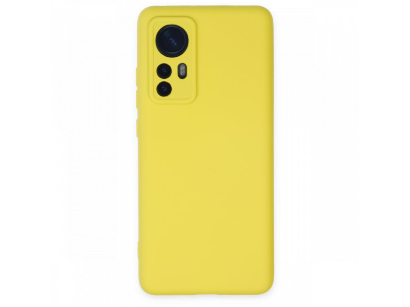Newface Xiaomi Mi 12X Kılıf Nano içi Kadife Silikon - Sarı