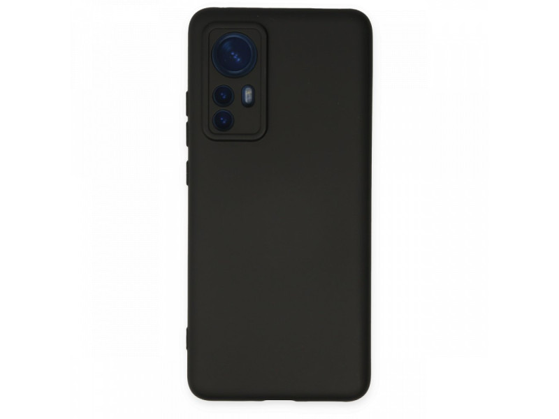 Newface Xiaomi Mi 12X Kılıf Nano içi Kadife Silikon - Siyah