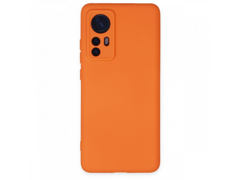 Newface Xiaomi Mi 12X Kılıf Nano içi Kadife Silikon - Turuncu