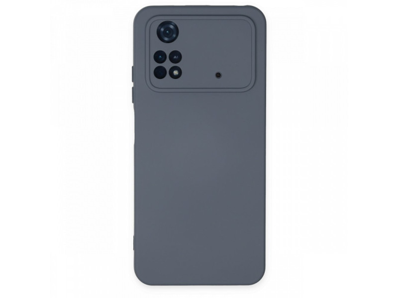 Newface Xiaomi Poco M4 Pro 4G Kılıf Nano içi Kadife Silikon - Gri