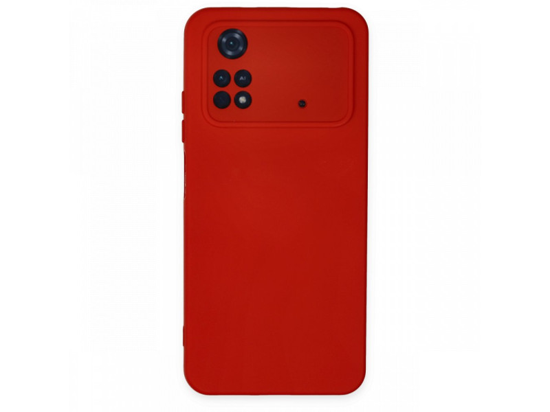 Newface Xiaomi Poco M4 Pro 4G Kılıf Nano içi Kadife Silikon - Kırmızı