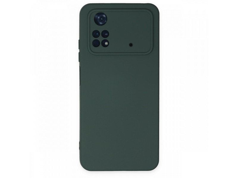 Newface Xiaomi Poco M4 Pro 4G Kılıf Nano içi Kadife Silikon - Koyu Yeşil