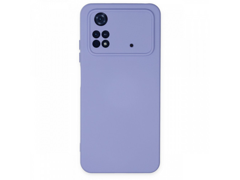 Newface Xiaomi Poco M4 Pro 4G Kılıf Nano içi Kadife Silikon - Lila