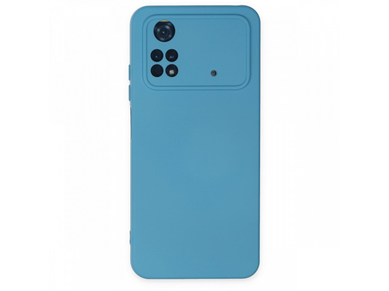 Newface Xiaomi Poco M4 Pro 4G Kılıf Nano içi Kadife Silikon - Mavi