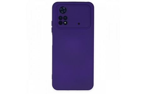 Newface Xiaomi Poco M4 Pro 4G Kılıf Nano içi Kadife Silikon - Mor