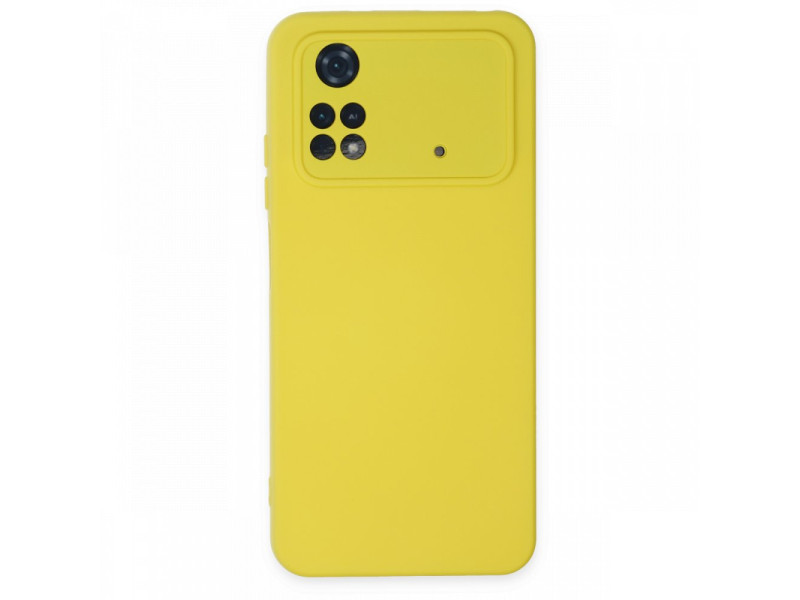Newface Xiaomi Poco M4 Pro 4G Kılıf Nano içi Kadife Silikon - Sarı