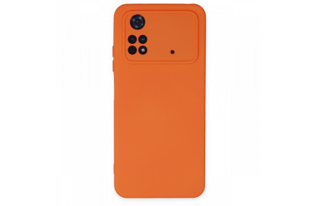 Newface Xiaomi Poco M4 Pro 4G Kılıf Nano içi Kadife Silikon - Turuncu
