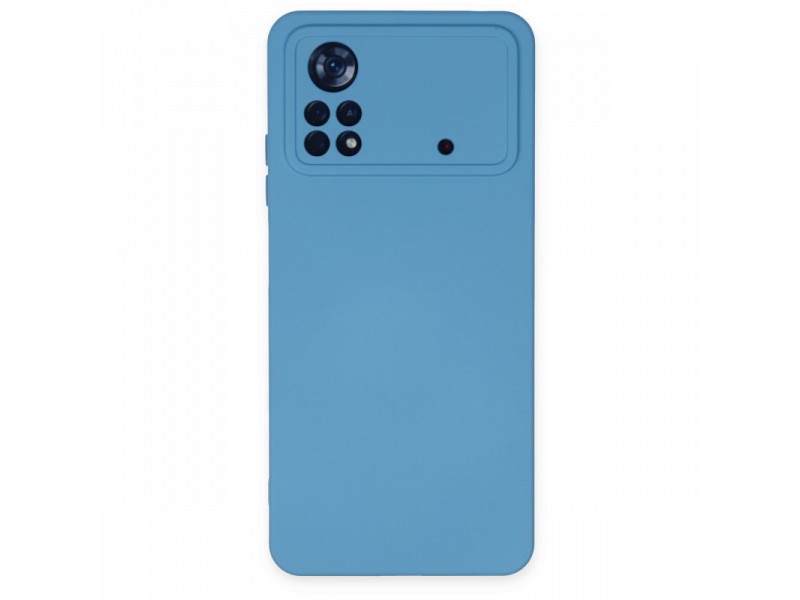 Newface Xiaomi Poco X4 Pro 5G Kılıf Nano içi Kadife Silikon - Mavi
