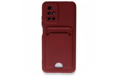 Newface Xiaomi Redmi 10 2022 Kılıf Kelvin Kartvizitli Silikon - Bordo