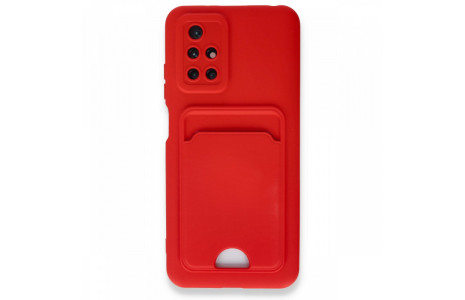 Newface Xiaomi Redmi 10 2022 Kılıf Kelvin Kartvizitli Silikon - Kırmızı